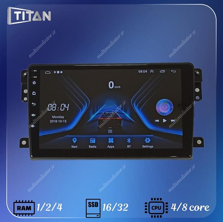 مانیتور اندروید سوزوکی گرند ویتارا 16-2 تیتان با  یکساله